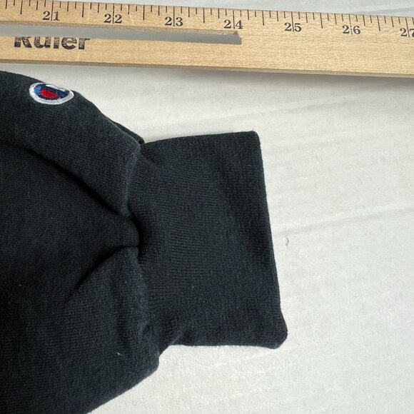 Champion RIT Rochester Technology Tigers Sweatshirt Large Black Faded Crewneck - Picture 8 of 13